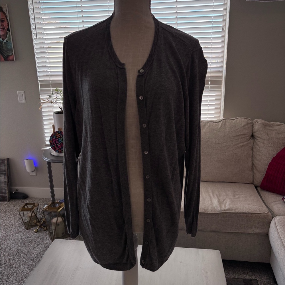 August Silk Charcoal Knit Top - Picture 6 of 11